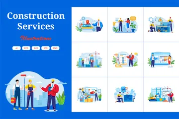 Servicios de construcción Paquete de Ilustraciones