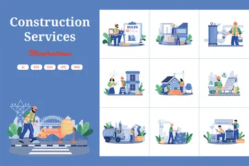 Servicios de construcción Paquete de Ilustraciones