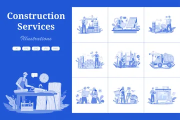 Servicios de construcción Paquete de Ilustraciones