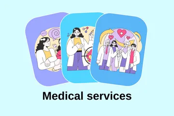 Servicios médicos Paquete de Ilustraciones