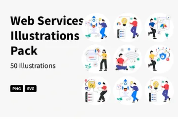 Servicios web Paquete de Ilustraciones