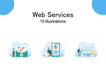 Servicios web Paquete de Ilustraciones