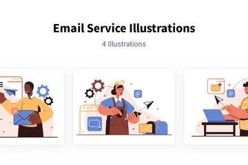 Serviço de e-mail Pacote de Ilustrações