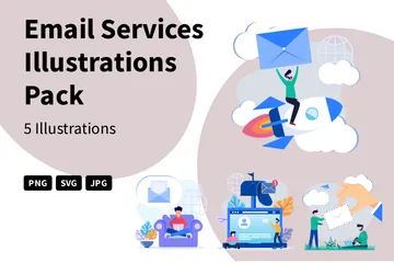 Serviços de e-mail Pacote de Ilustrações