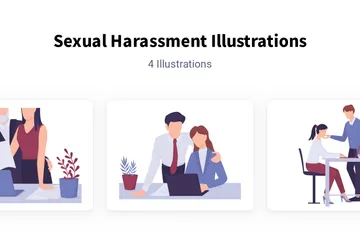Sexual Harassment Illustration Pack