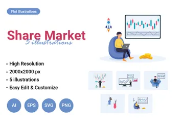Share Market Illustration Pack