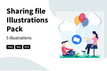 Sharing File Illustration Pack