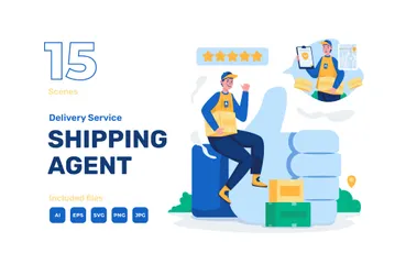 Shipping Agent Illustration Pack