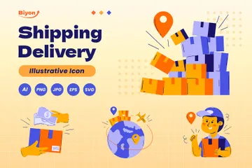 Shipping Delivery Illustration Pack