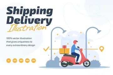 Shipping Delivery Illustration Pack