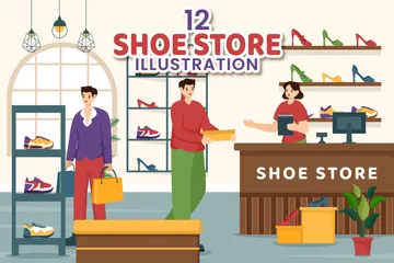 Shoe Store Illustration Pack