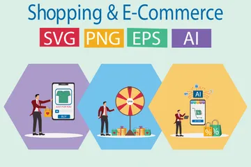 Shopping And E-Commerce Illustration Pack