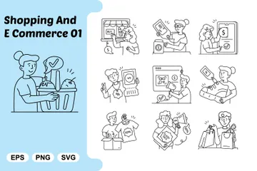 Shopping And E Commerce Volume 1 Illustration Pack
