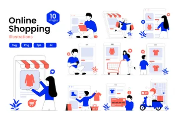 Shopping And Ecommerce Illustration Pack