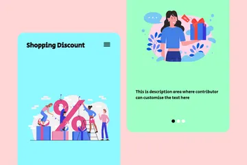 Shopping Discount Illustration Pack