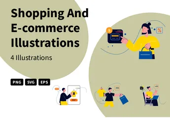 Achats et commerce électronique Pack d'Illustrations