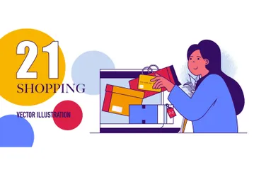 Shopping Illustration Pack