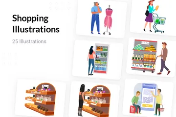 Shopping Illustration Pack