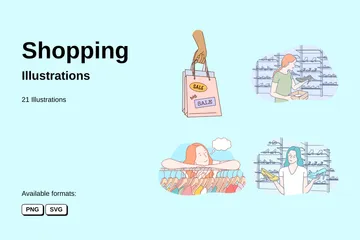 Shopping Illustration Pack