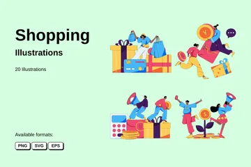 Shopping Illustration Pack