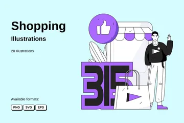 Shopping Illustration Pack