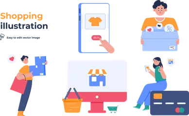 Shopping Illustration Pack