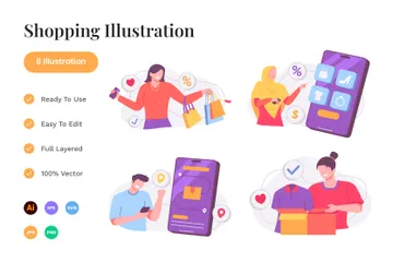 Shopping Illustration Pack