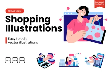 Shopping Illustration Pack