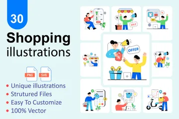 Shopping Illustration Pack