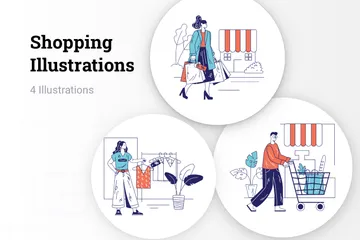 Shopping Illustration Pack