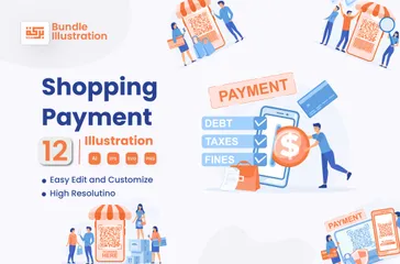 Shopping Payment Illustration Pack