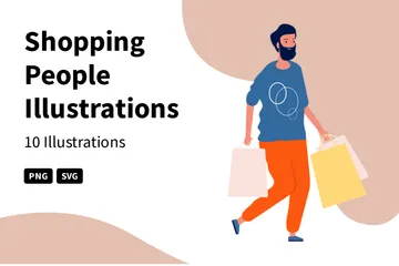 Shopping People Illustration Pack
