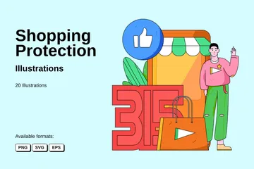 Shopping Protection Illustration Pack