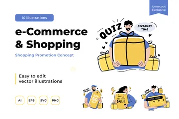 Shopping Season Promotion Illustration Pack