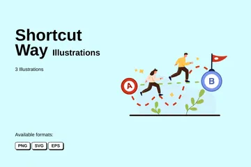 Shortcut Way Illustration Pack