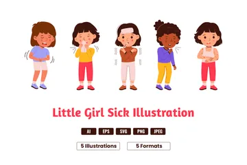 Sick Kids Character Illustration Pack