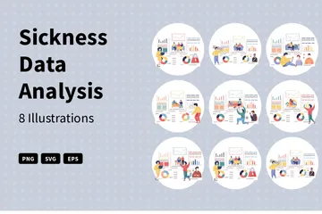 Sickness Data Analysis Illustration Pack