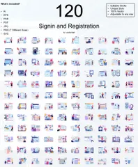 Sign In And Registration Illustration Pack