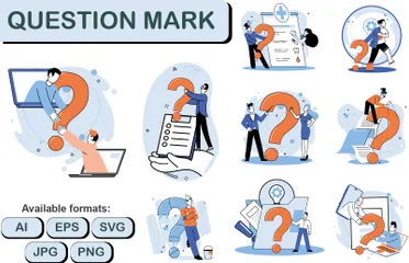 Signo de interrogación Illustration Pack