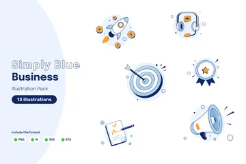 Simply Blue Illustration Pack