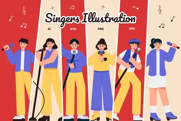 Singer Illustration Pack