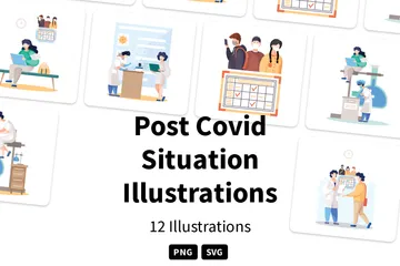 Situation post-Covid Pack d'Illustrations