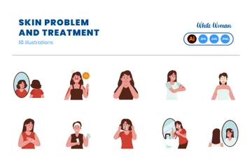 Skin Problem And Treatment Illustration Pack