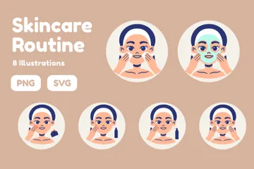 Skincare Routine Illustration Pack
