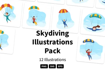 Skydiving Illustration Pack