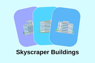 Skyscraper Buildings Illustration Pack