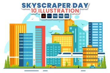 Skyscraper Day Illustration Pack