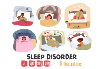 Sleep Disorder Illustration Pack