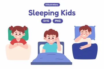 Sleeping Kids Illustration Pack