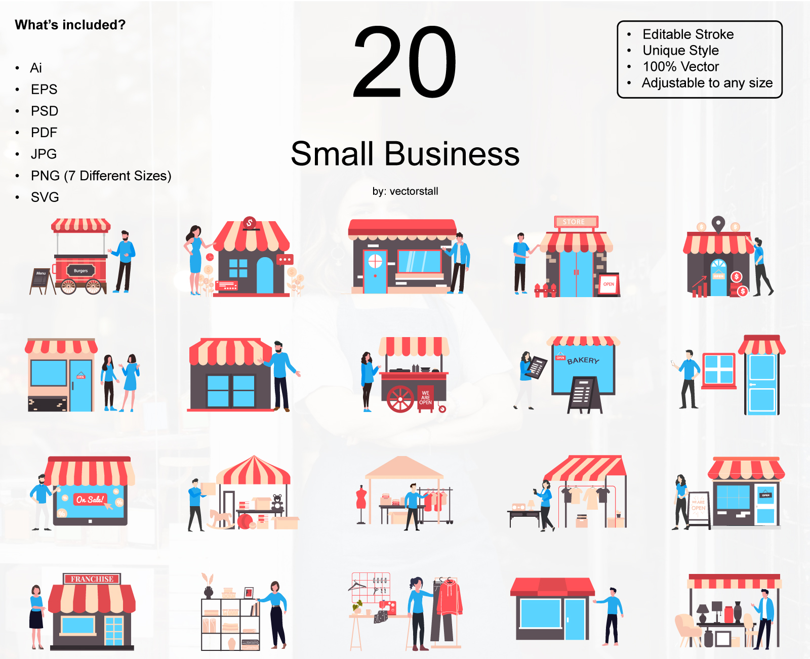 Premium Small Business Illustration pack from Business Illustrations